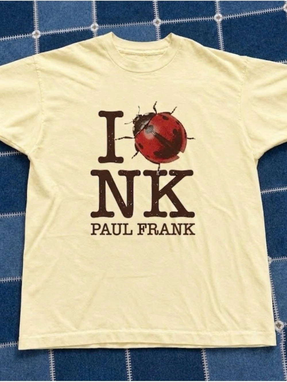 Paul Frank Cream Short-Sleeve Tee with Red Ladybug Graphic